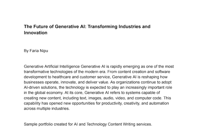 write SEO ai and technology blog post